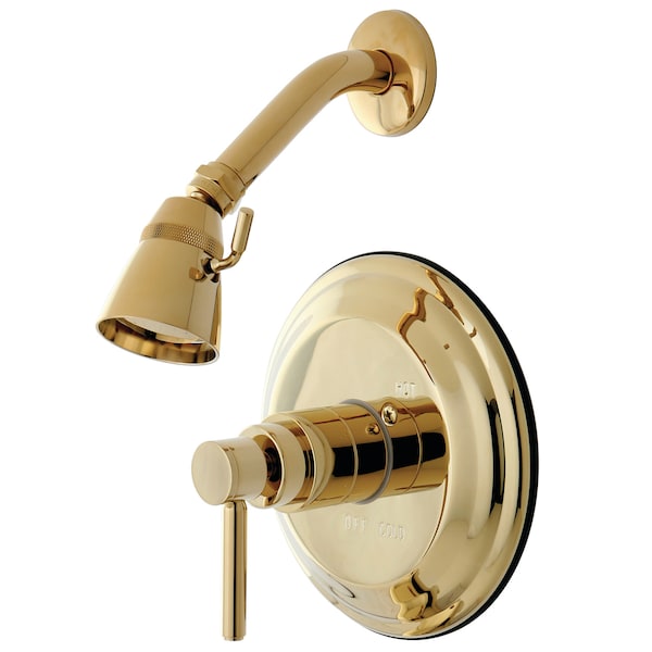 Shower Faucet, 2, Wall Mount, Polished Brass